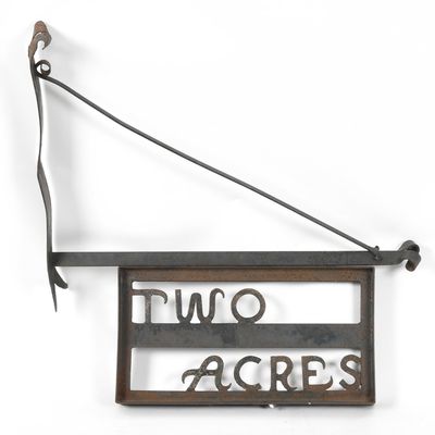 Sale Photo Thumbnail #368: A Wrought Iron Sign, Early 20th Century