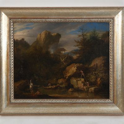 (Italian School, 18th Century), Bathers in a Quarry
