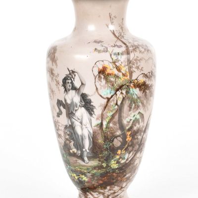 Sale Photo Thumbnail #140: A Continental Hand-Painted Porcelain Vase, c. 1900