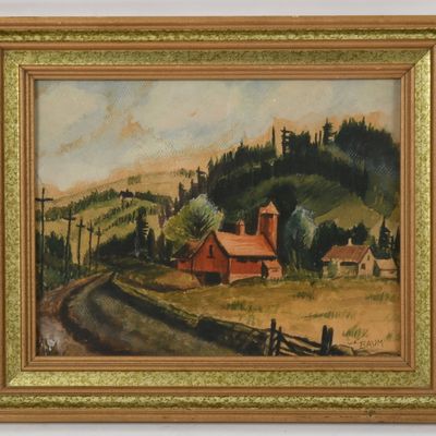 Walter Emerson Baum (Pennsylvania, 1884-1956), "Durham Valley, Buck's County," c. 1949