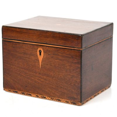 Sale Photo Thumbnail #347: An English Mahogany Tea Caddy c. 1800