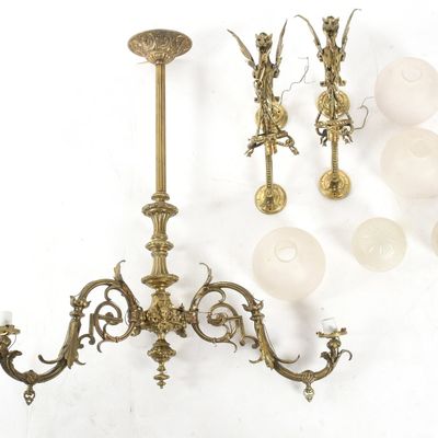 Sale Photo Thumbnail #147: An Assembled Set of Baroque Style?Lighting Fixtures