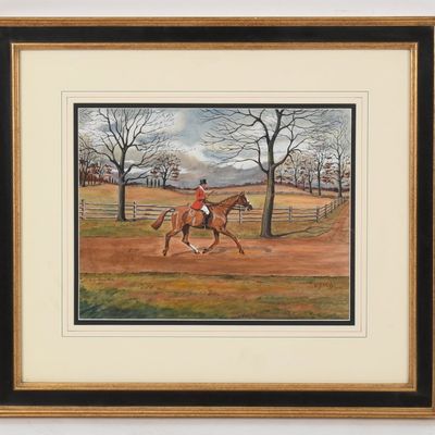 Sale Photo Thumbnail #292: Edward Somerville Voss (American, 1926-1965), A Foxhunter, 1931