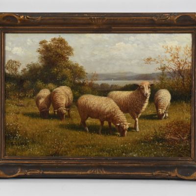 Samuel Simpson Carr (1837-1908) Sheep Grazing