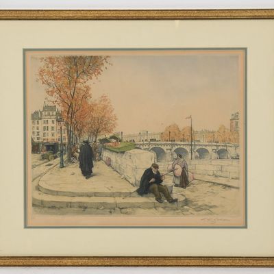 Sale Photo Thumbnail #288: Tavik Frantisek Simon (Czech, 1877-1942), View of a Parisian Bridge