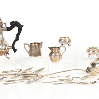 Sale Photo Thumbnail #435: Group of Miscellaneous Continental Sterling Silver Holloware and Flatware