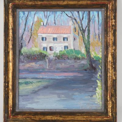 Joseph Barrett (Pennsylvania, b. 1936), "Artist's House (Beveridge Moore), Center Bridge, PA"