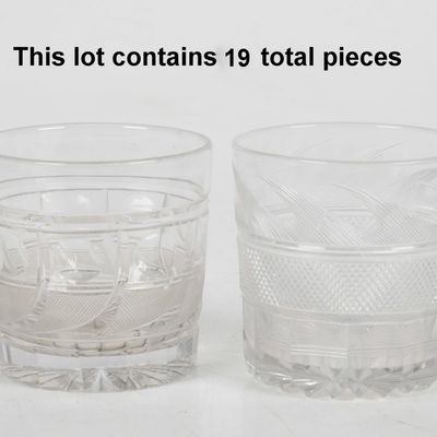 Sale Photo Thumbnail #335: Nineteen American Cut-Glass Tumblers, Late 19th Century