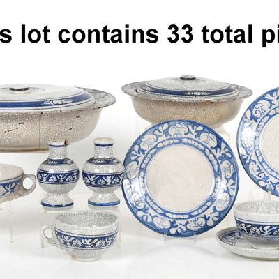 Sale Photo Thumbnail #318: A Group of Dedham Pottery Rabbit Crackleware, c. 1896-1943