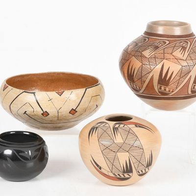 Sale Photo Thumbnail #113: Four Southwestern Pottery Vessels