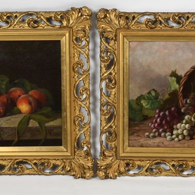 Sale Photo Thumbnail #256: Claudius W. Schreyer (American, 1864-1902), Two Still Life Paintings