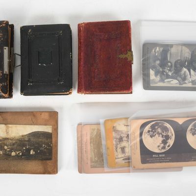 Sale Photo Thumbnail #238: Four Photo Albums and a Group of Stereograph Cards