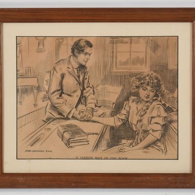 Sale Photo Thumbnail #240: After James Montgomery Flagg (American, 1877-1960), "A Lesson Not in the Book"