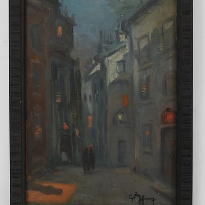 Gaston Hoffmann (French, 1883-1960), Night-time Street Scene