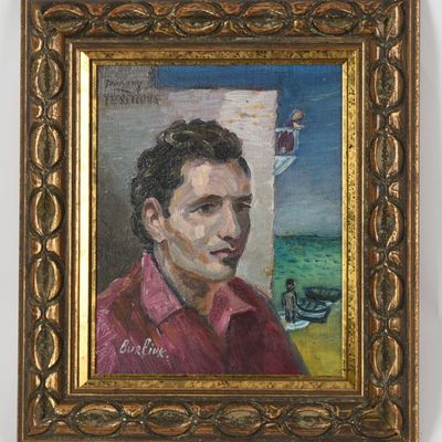 Sale Photo Thumbnail #268: David Burliuk (Russian/ American, 1882-1967), Portrait of Angelo, 1954