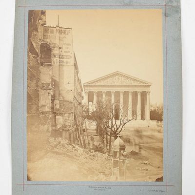 Sale Photo Thumbnail #221: Andre-Adolphe-Eugene Disderi (French, 1819-1889), "La Madeline, Paris"
