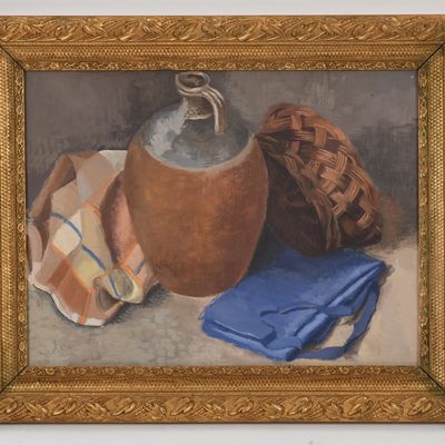 Adolphe Feder (Ukrainian, 1886-1945), Still Life with Jug and Basket