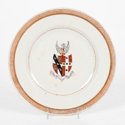 Sale Photo Thumbnail #169: A Chinese Export English Armorial Plate, 18th Century