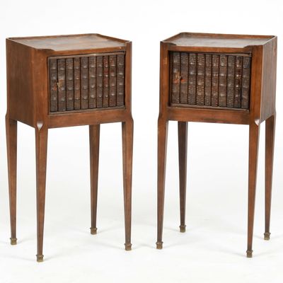Sale Photo Thumbnail #109: A Pair of Mahogany Nightstands, Second Half 20th Century