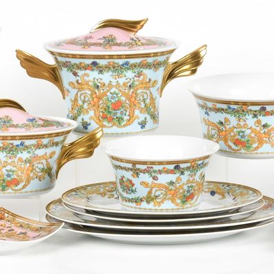 Rosenthal for Versace "Jardin" Pattern Serving Ware