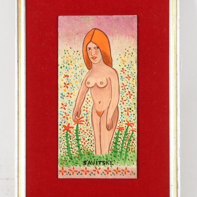 Sale Photo Thumbnail #248: Jack Savitsky, (1910-1991) Nude Amongst Flowers