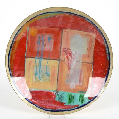 Sale Photo Thumbnail #129: A Hand Painted Centerpiece Bowl