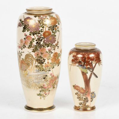 Sale Photo Thumbnail #183: Two Satsuma Vases