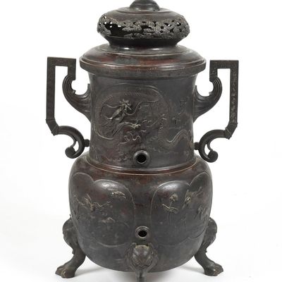 Sale Photo Thumbnail #189: A Large Japanese Bronze Brazier
