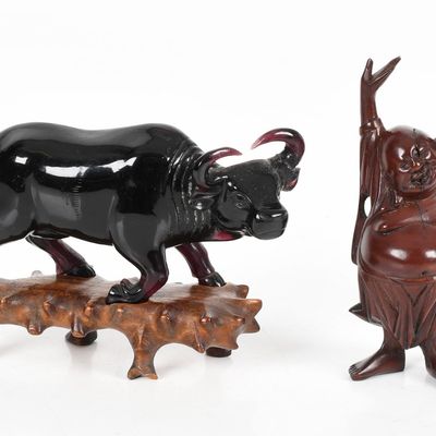 Sale Photo Thumbnail #200: Two Small Chinese Sculptures