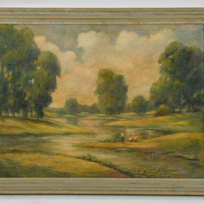 Francis Law Durand (American, Mid-20th Century), Park with Ducks
