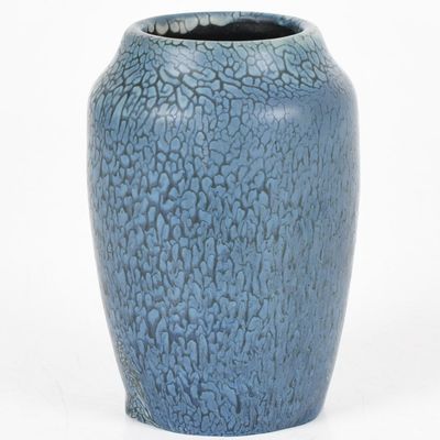 Sale Photo Thumbnail #387: A Hampshire Pottery Matte Blue Vase, Early 20th Century