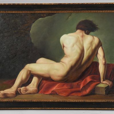 After Jacques-Louis David, "The Death of Patroclus"