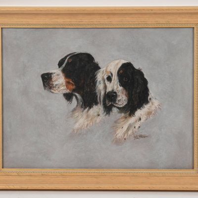Sale Photo Thumbnail #300: Ole Vincent Larsen (Danish, 1938-2003), Portrait of Two Setters, 1949
