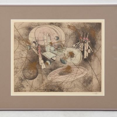 Sale Photo Thumbnail #299: Roberto Matta (Chilean, 1911 - 2002),"Look at the Heart of the World"