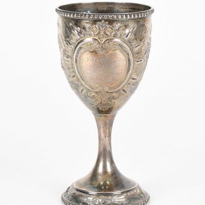 Sale Photo Thumbnail #419: George Sharp for Bailey & Co., Sterling Goblet, Civil War and Medical Interest