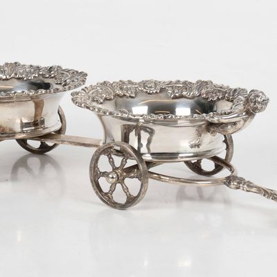 Sale Photo Thumbnail #454: A Silver Plate Wine Trolley, 20th Century