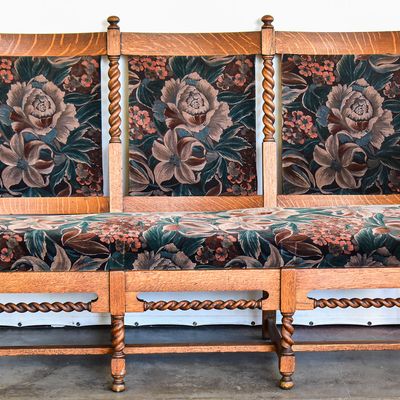 JACOBEAN REVIVAL STYLE SETTEE
