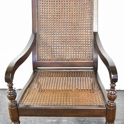 BRITISH COLONIAL REVIVAL STYLE PLANTATION LOUNGE CHAIR