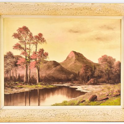 MINNIE WONSMOS "AUTUMN MOUNTAINSCAPE" OIL PAINTING