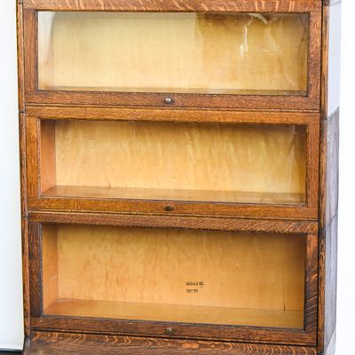 GEVURTZ FURNITURE COMPANY THREE-STACK BARRISTER BOOKCASE