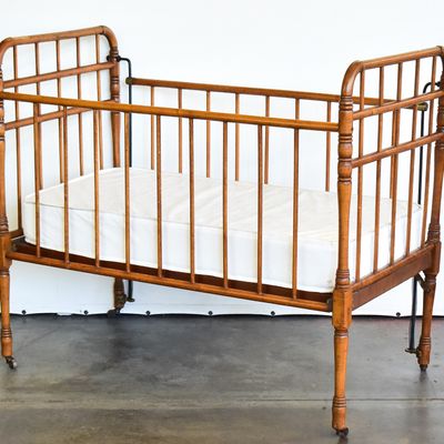 OAK DROP-SIDE CRIB