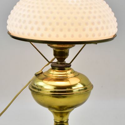 ELECTRIFIED BRASS HURRICANE STYLE PARLOR LAMP