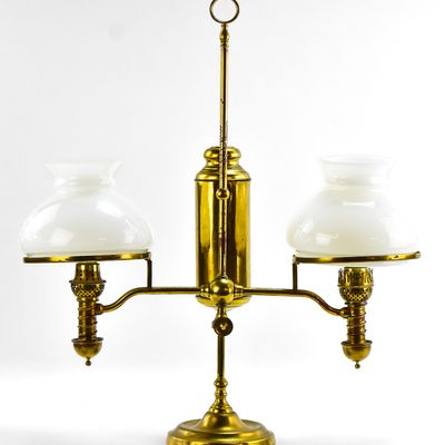 MANHATTAN BRASS COMPANY DOUBLE-ARM STUDENT LAMP