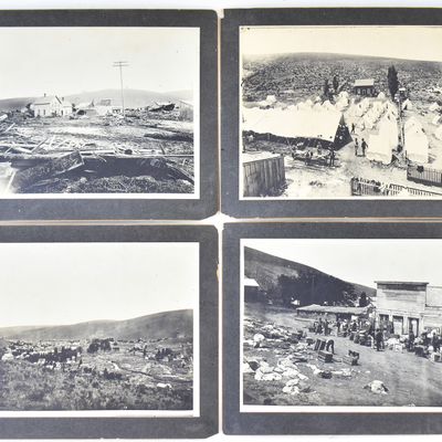 FOUR BERT SIGSBEE 1903 HEPPNER, OREGON FLOOD PHOTOGRAPHS