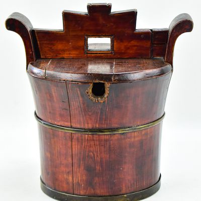 CHINESE WATER/RICE BUCKET W/ PUZZLE LID
