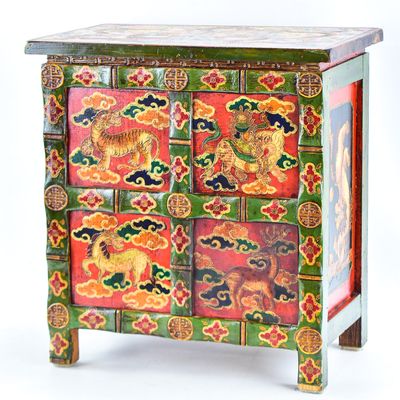 TIBETAN HAND-PAINTED CABINET
