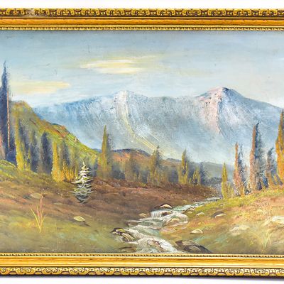 HARRY LEONARD LOPP 'MOUNTAIN LANDSCAPE' OIL PAINTING