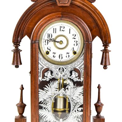 NEW HAVEN "ELBE" 8-DAY SHELF CLOCK