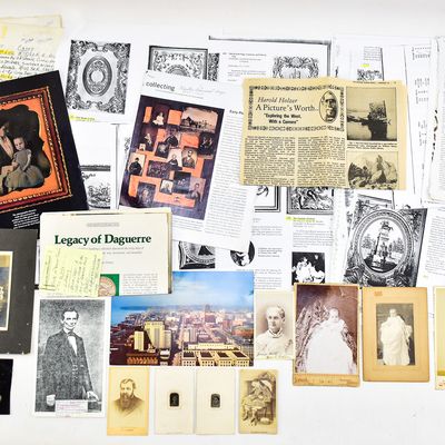 ASSORTED EPHEMERA; PHOTOGRAPHS, POSTCARDS, NEWSPAPER ARTICLES, ETC.