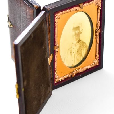 DOUBLE-SIDED CASED AMBROTYPE PHOTOGRAPH